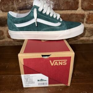 Vans Old Skool Pig Suede - Jasper Green Sz 8 Mens 9.5 Womens VN0A 4U3B 2O4